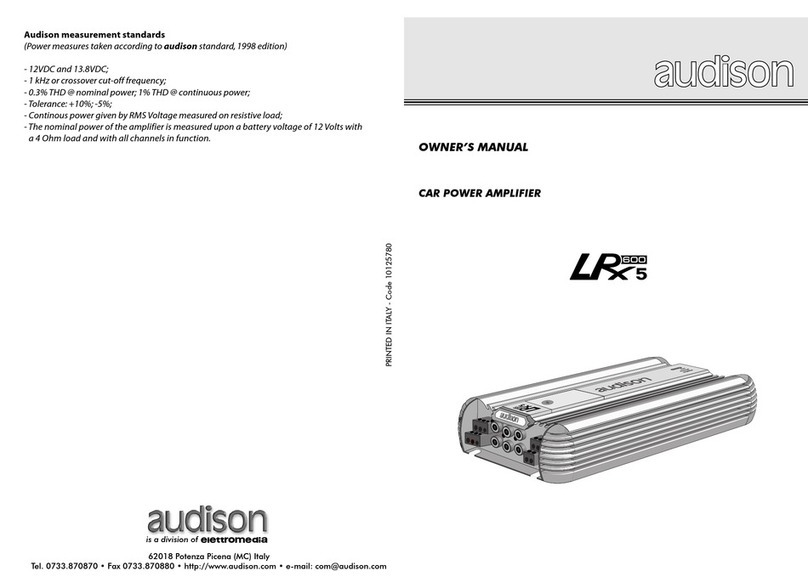 Audison LRx 5.600 owner's manual