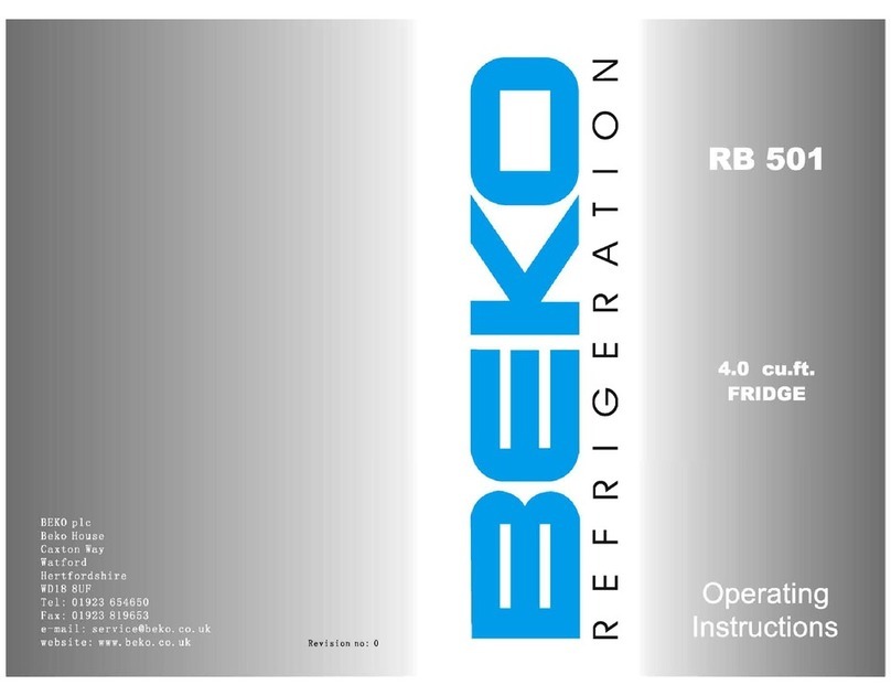 Beko RB501 operating instructions