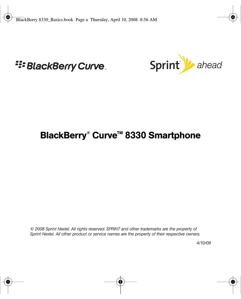 Blackbe;rry 8330 - Curve - Sprint Nextel User manual