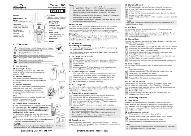 Binatone Terrain 200 User manual