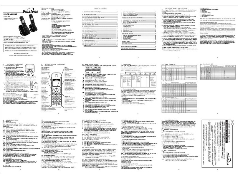 Binatone Fusion 2815 user guide
