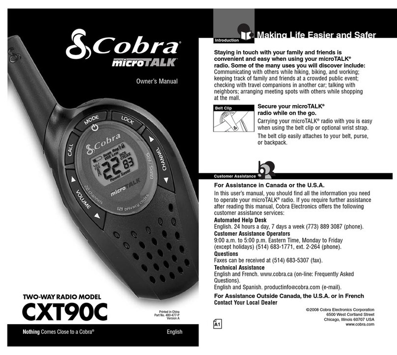 Cobra MicroTalk CXT90C User manual