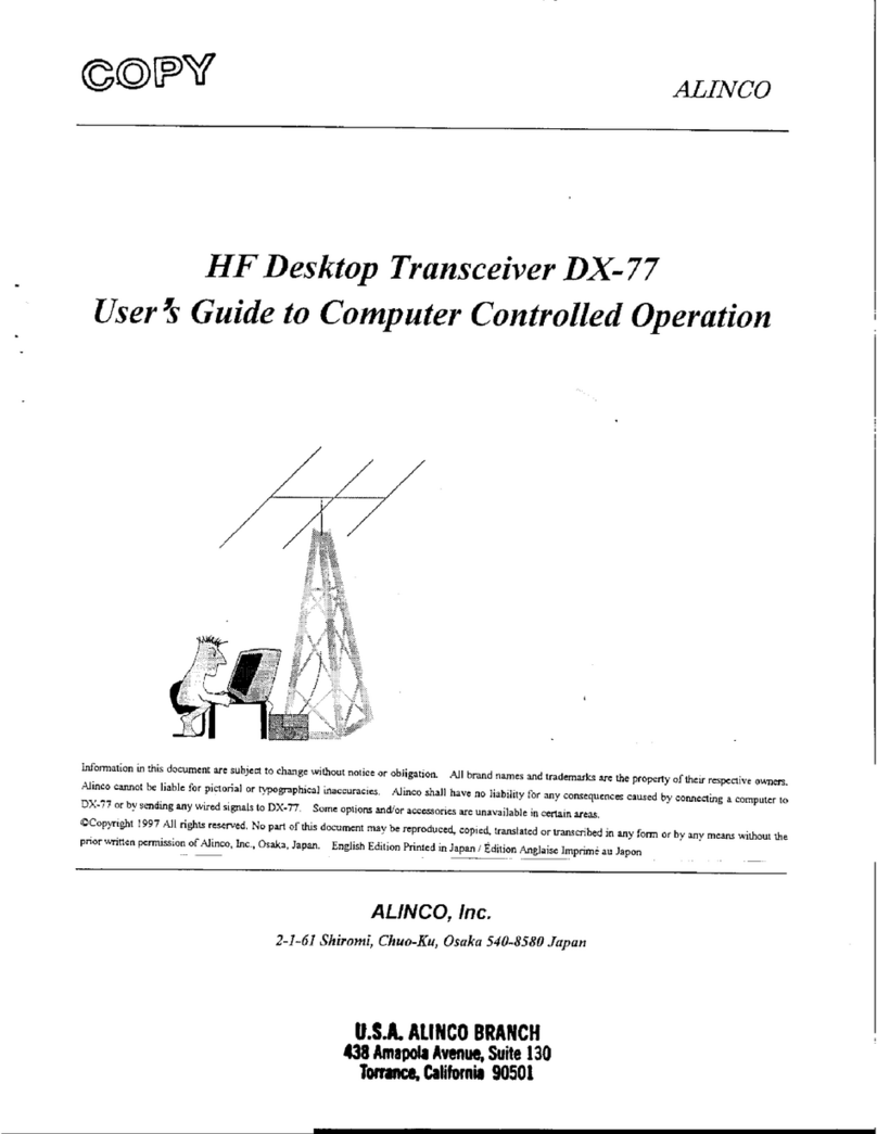 Alinco DX-77T User manual
