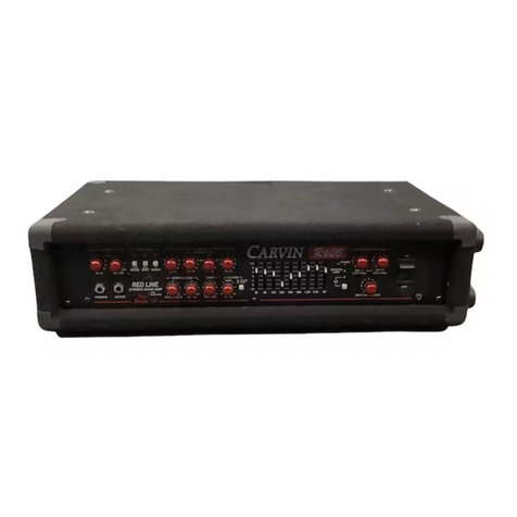 CARVIN R600 Red Line Series owner's manual