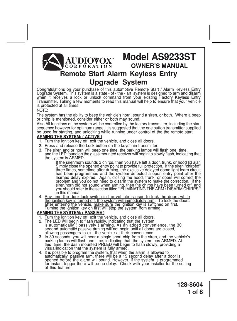 Audiovox AS9233ST User manual
