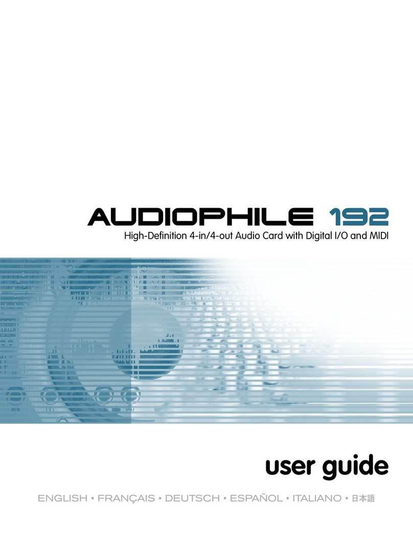 Audiophile Systems Audiophile 192 user guide