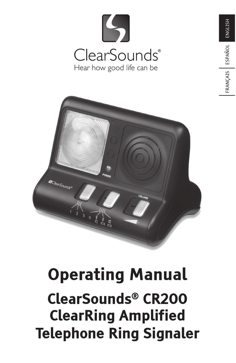 ClearSounds ClearRing CR200 operating manual