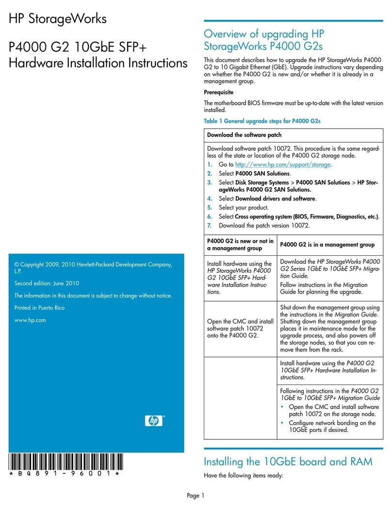 HP StorageWorks P4000 Series User manual HP StorageWorks P4000 Series User manual