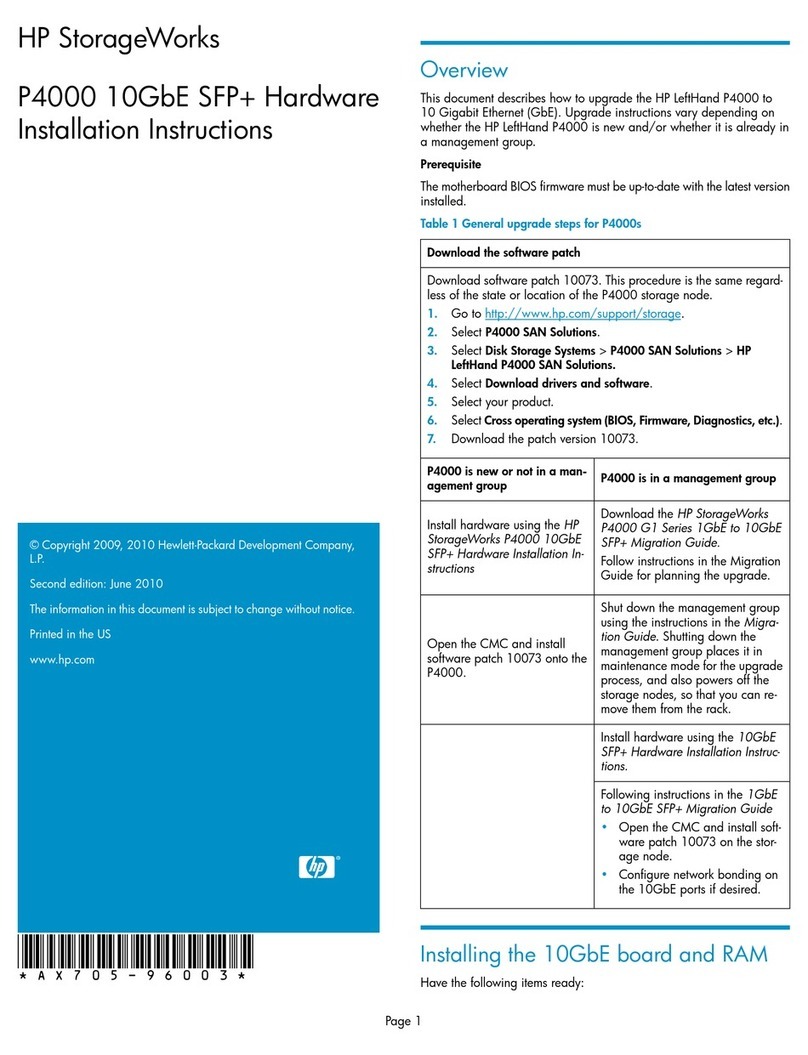 HP StorageWorks P4000 Series User manual
