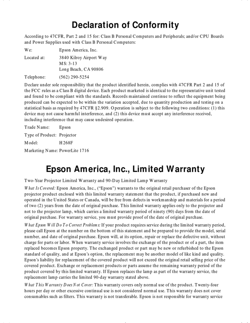 Epson V11H268220 - PowerLite 1716 XGA LCD... Reference guide