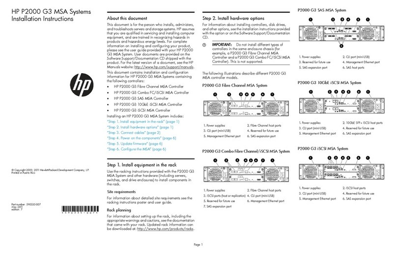 HP StorageWorks P2000 User manual HP StorageWorks P2000 User manual
