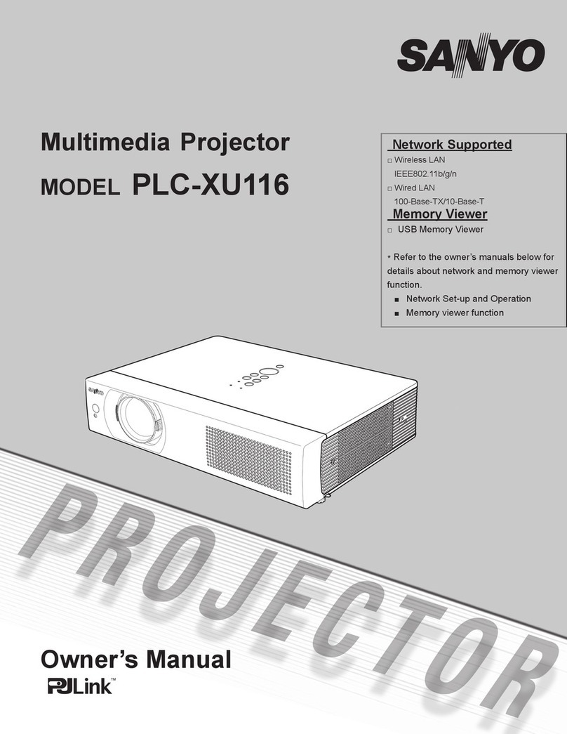 Sanyo PLC-XU116 - 4500 Lumens User manual