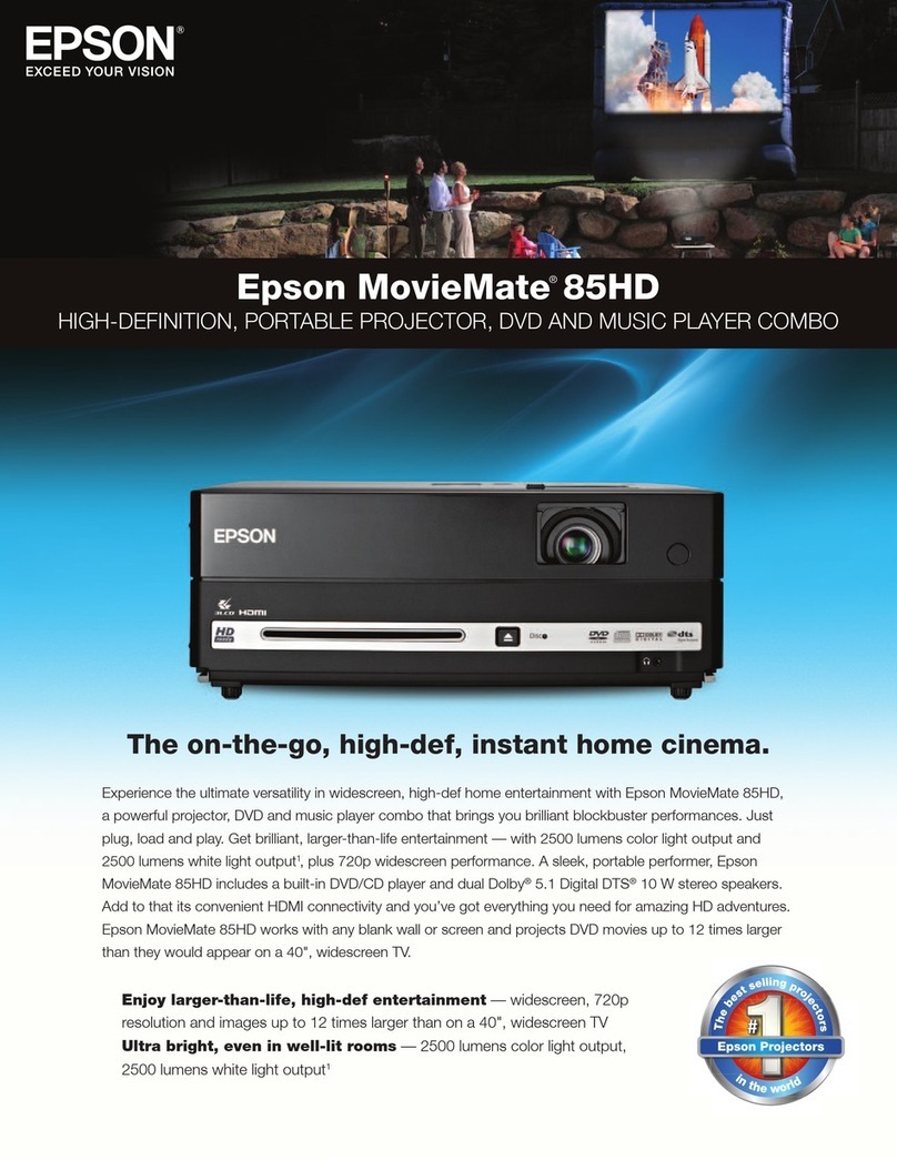 Epson MovieMate 85HD User manual