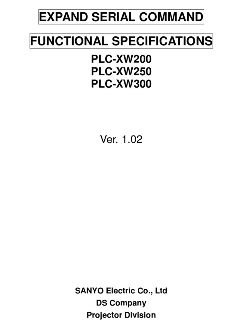 Sanyo PLC-XW300 - 3000 Lumens User manual