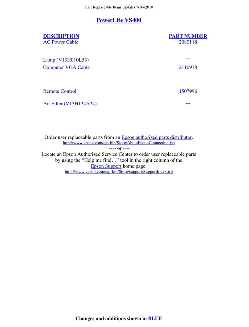 Epson VS400 User manual