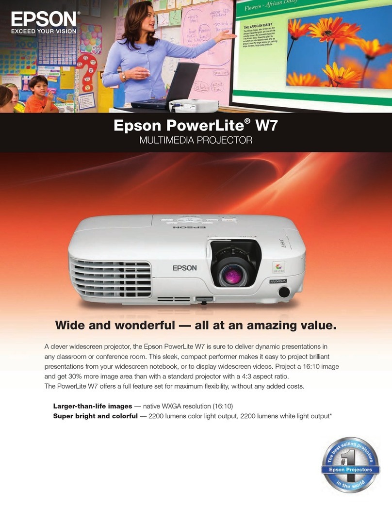 Epson V11H327020 - PowerLite W7 Projector User manual