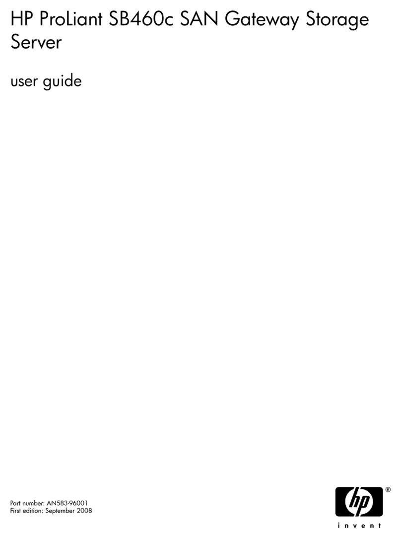 HP ProLiant SB460c - SAN Gateway Storage Server User manual