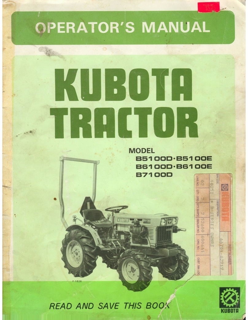 Kubota B5100D / B5100E / B6100D / B6100E / B7100D User manual