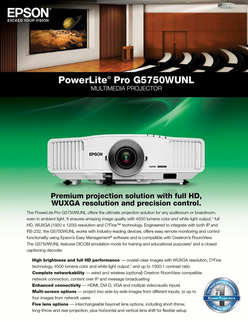 Epson PowerLite Pro G5750WU User manual Epson PowerLite Pro G5750WU User manual