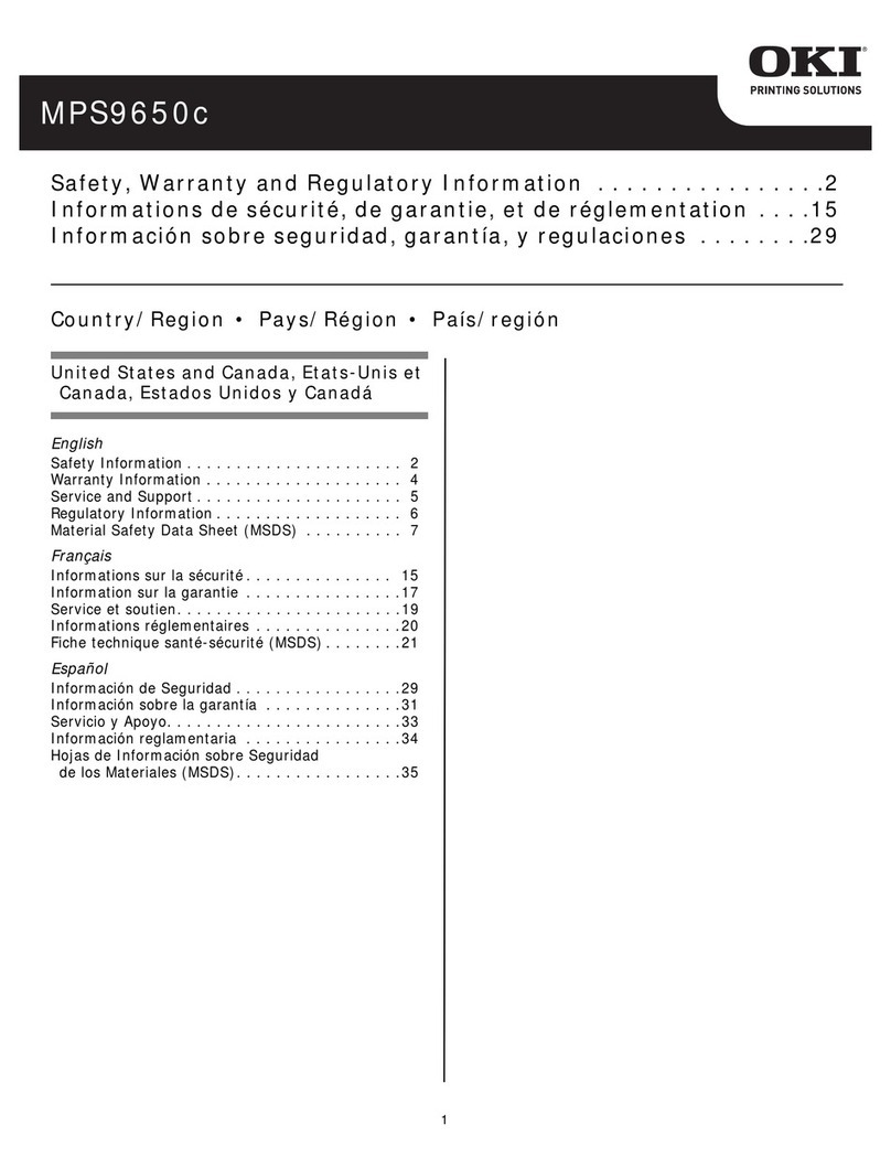 Oki MPS9650c Operating and maintenance instructions Oki MPS9650c Operating and maintenance instructions