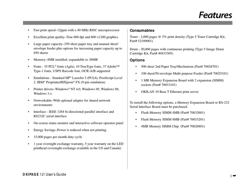 Oki OKIPAGE12i User manual