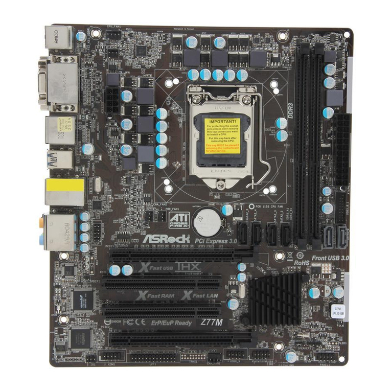 ASROCK Z77M Quick installation guide