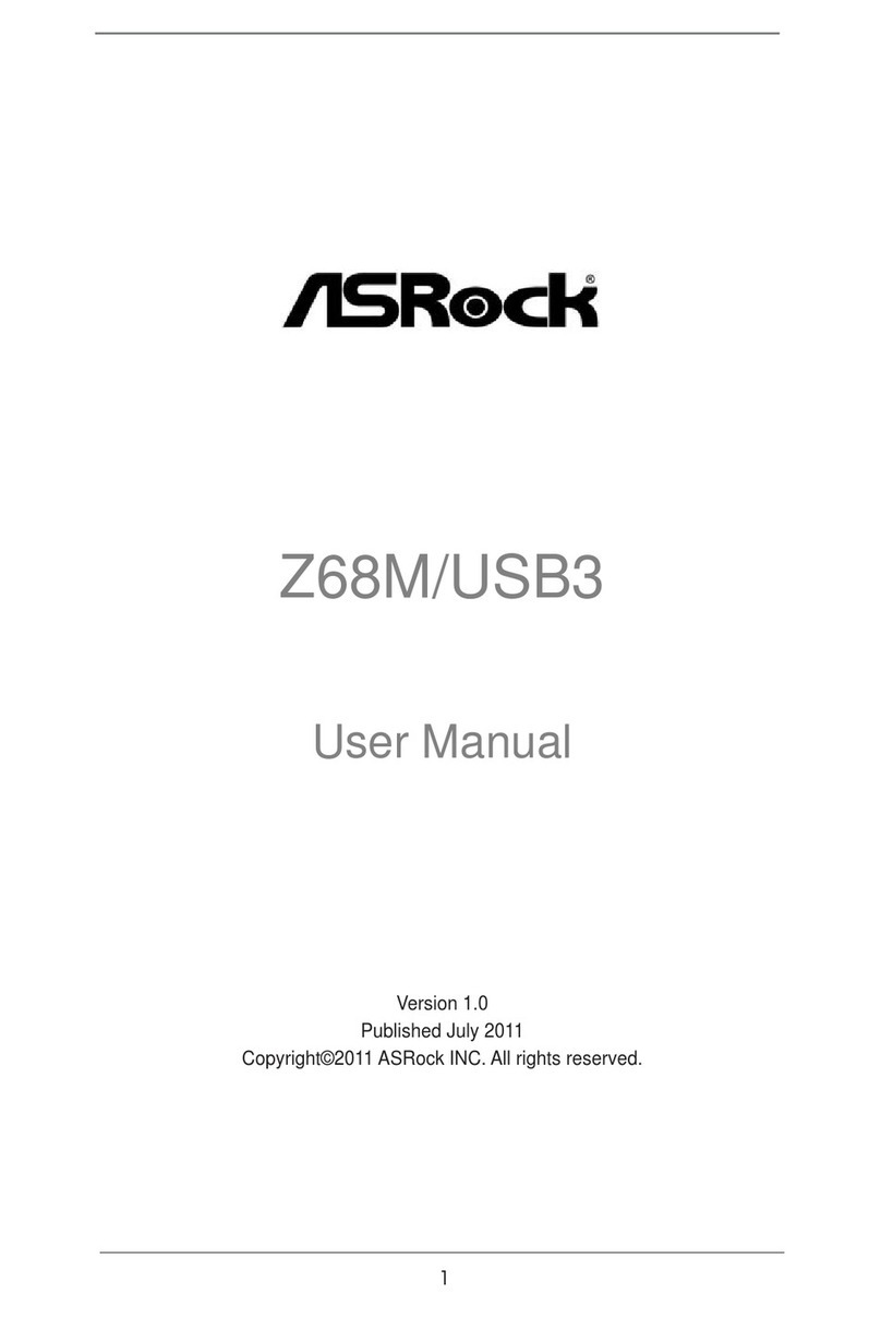 ASROCK Z68M/USB3 User manual ASROCK Z68M/USB3 User manual