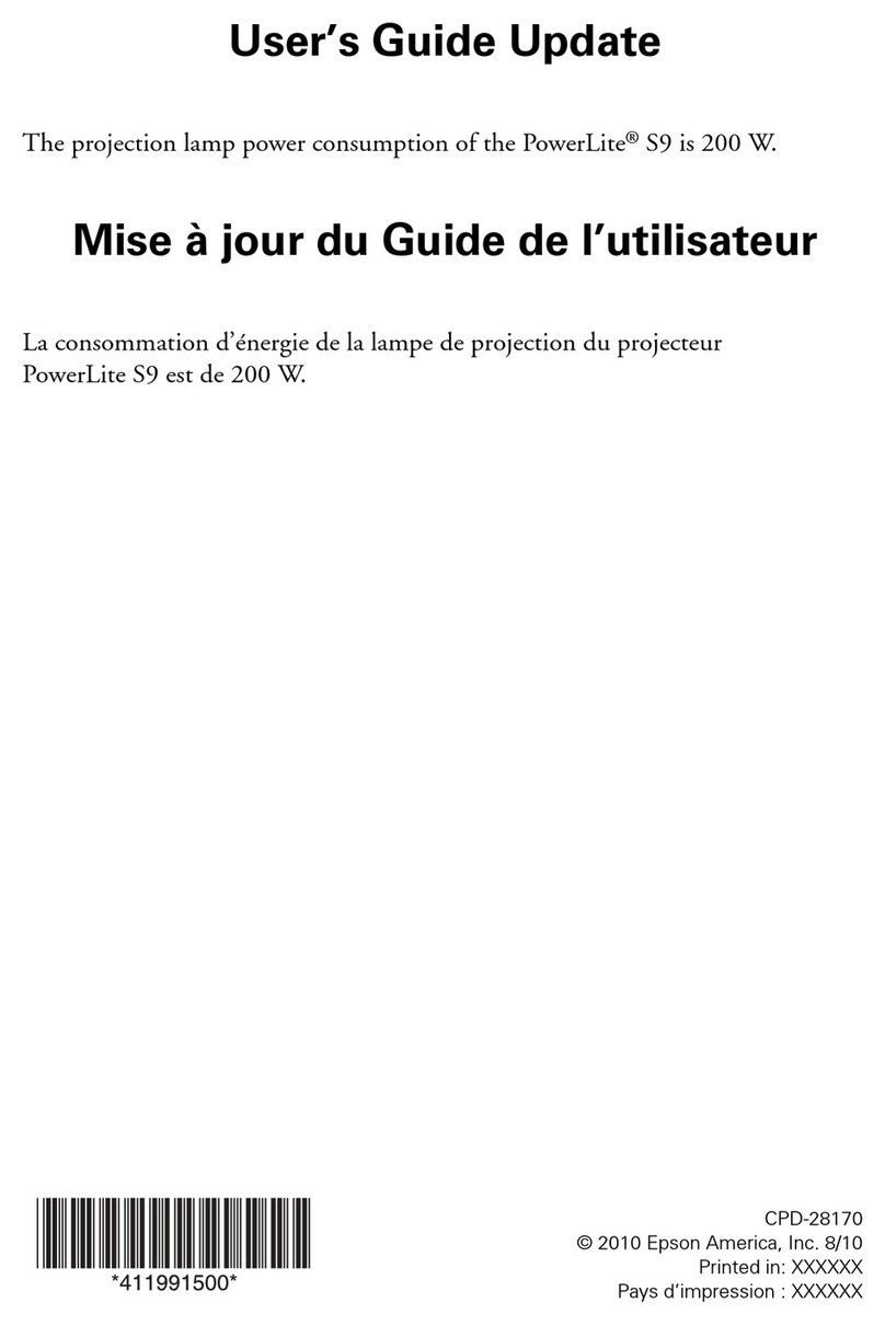 Epson PowerLite S9 User manual