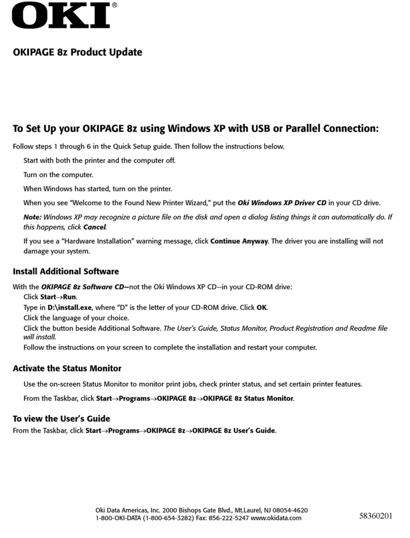 Oki Okipage8z Technical manual