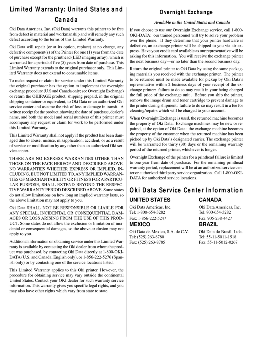 Oki Okipage8z Use and maintenance manual