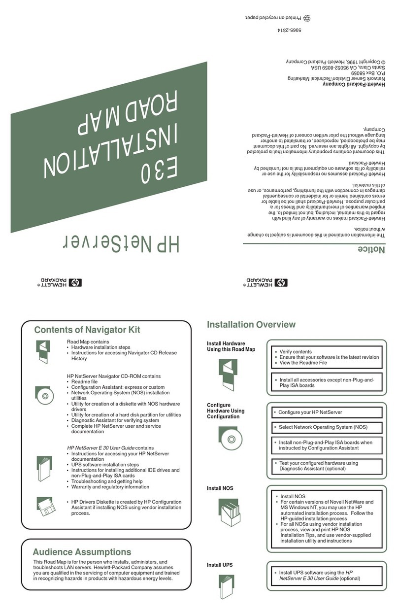 HP D6030A - NetServer - E50 installation guide