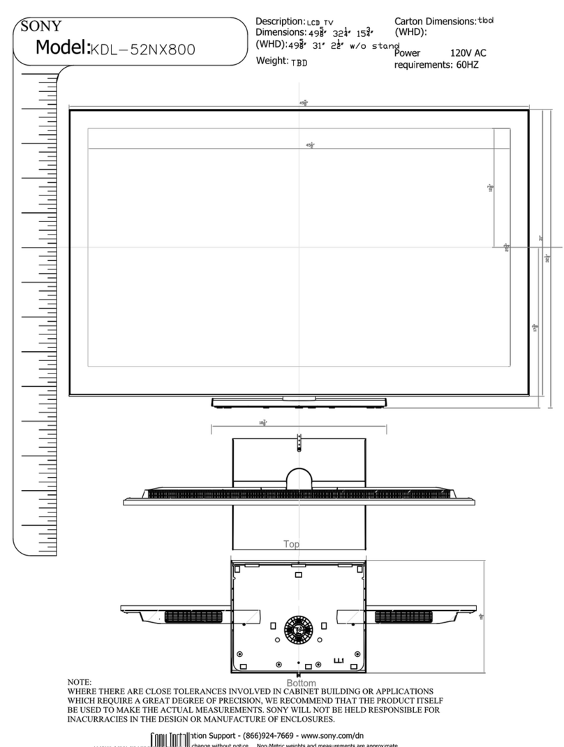 Sony BRAVIA KDL-52NX800 User guide