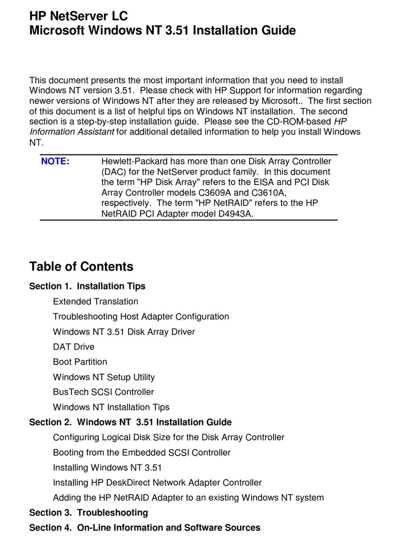 HP D7171A - NetServer - LPr User manual HP D7171A - NetServer - LPr User manual