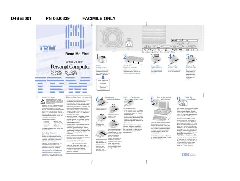 IBM PC 300GL Types 6275 User manual IBM PC 300GL Types 6275 User manual