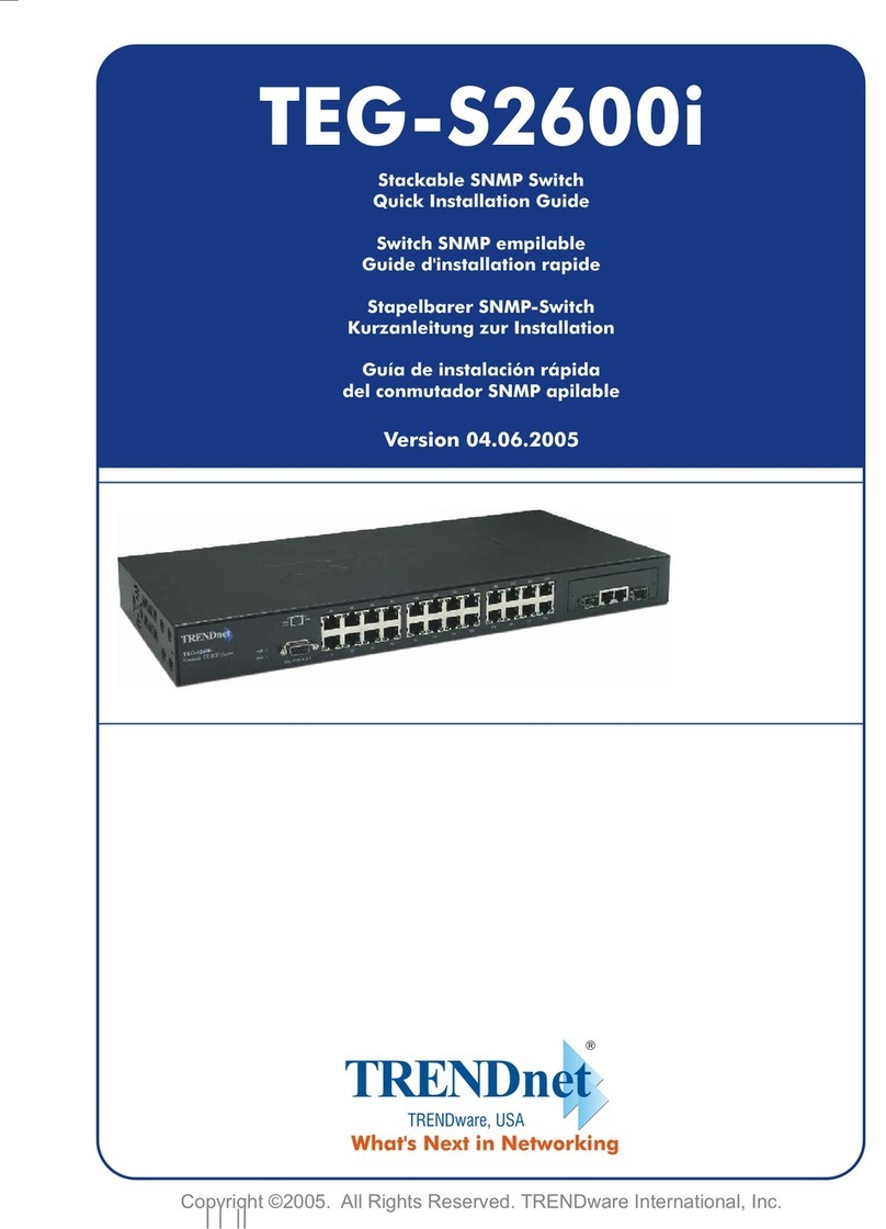 TRENDnet TEG-S2600I - 10/100Mbps Switch With Mini-GBIC... User manual