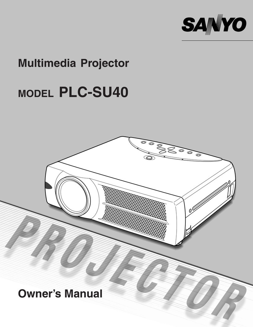 Sanyo SU40 - PLC SVGA LCD Projector User manual