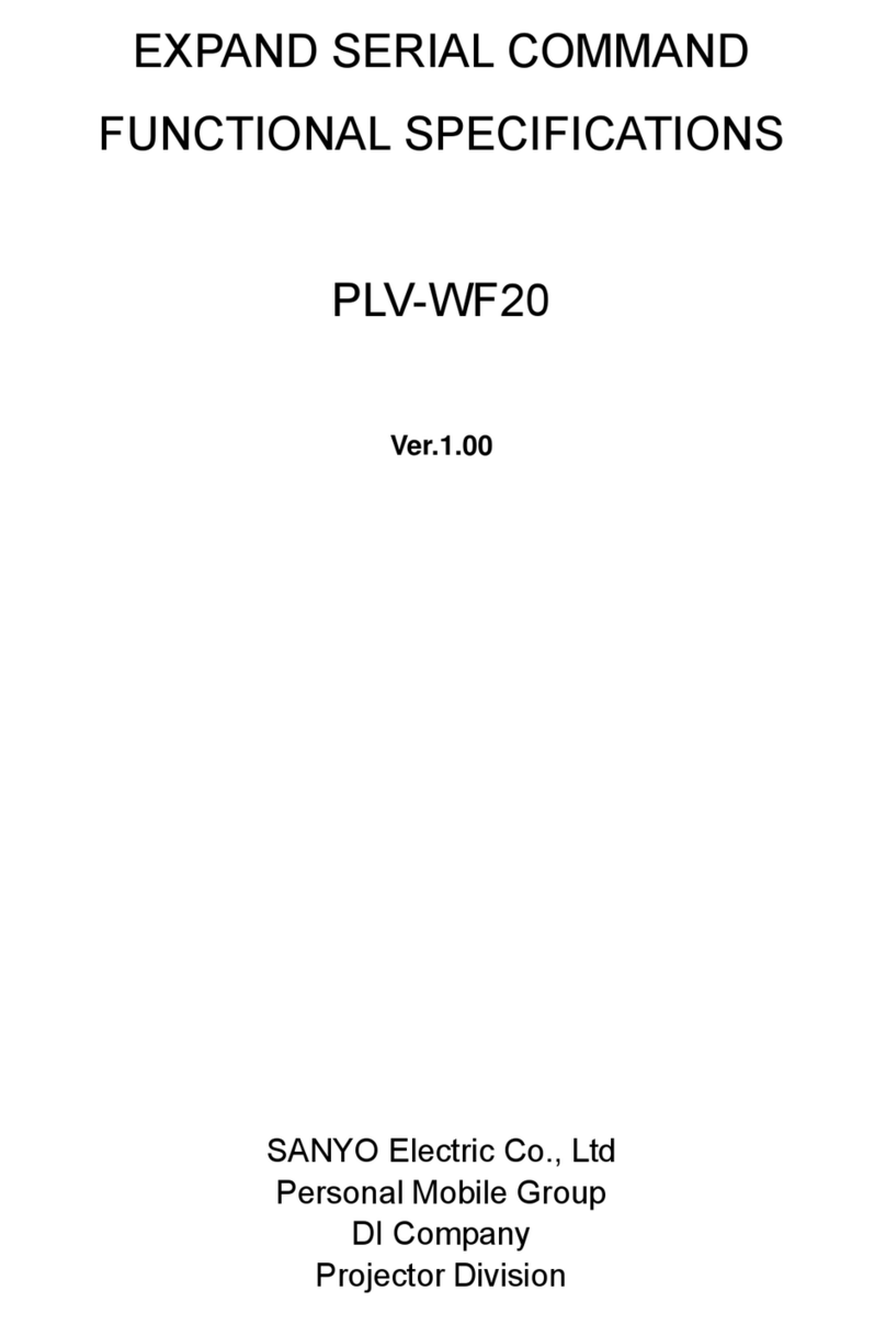 Sanyo PLV-WF20 - 6000 Lumens User manual