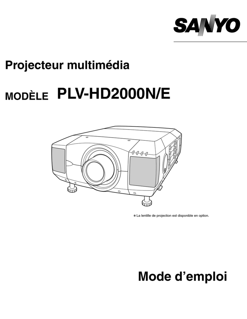 Sanyo PLV-HD2000 - 7000 Lumens Assembly instructions