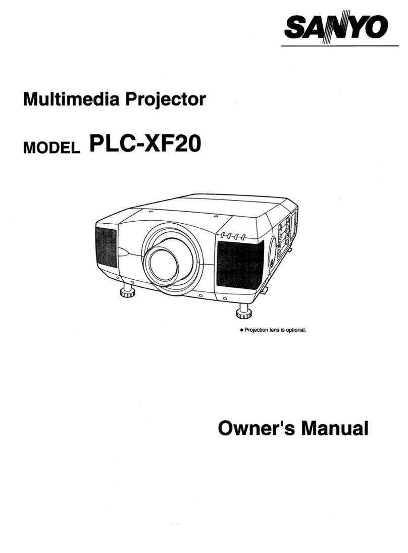 Sanyo XF20 - PLC XGA LCD Projector User manual
