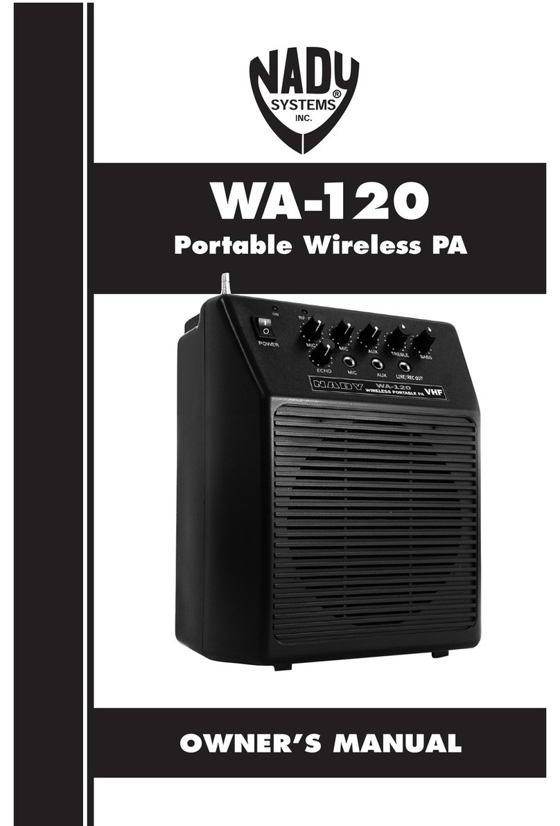 Nady Systems WA-120 owner's manual