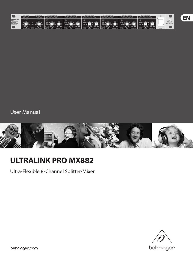 Behringer Ultralink Pro MX882 user manual
