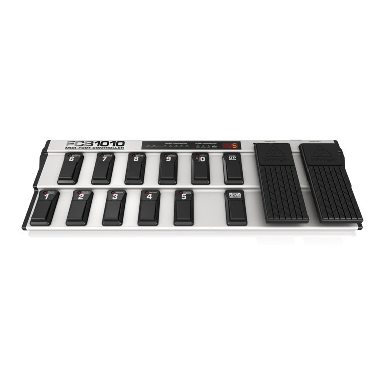 Behringer MIDI FOOT CONTROLLER FCB1010 user manual