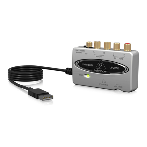 Behringer U-PHONO UFO202 user manual
