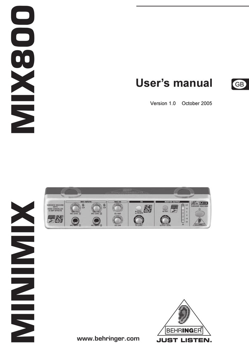 Behringer MINIMIX MIX800 user manual