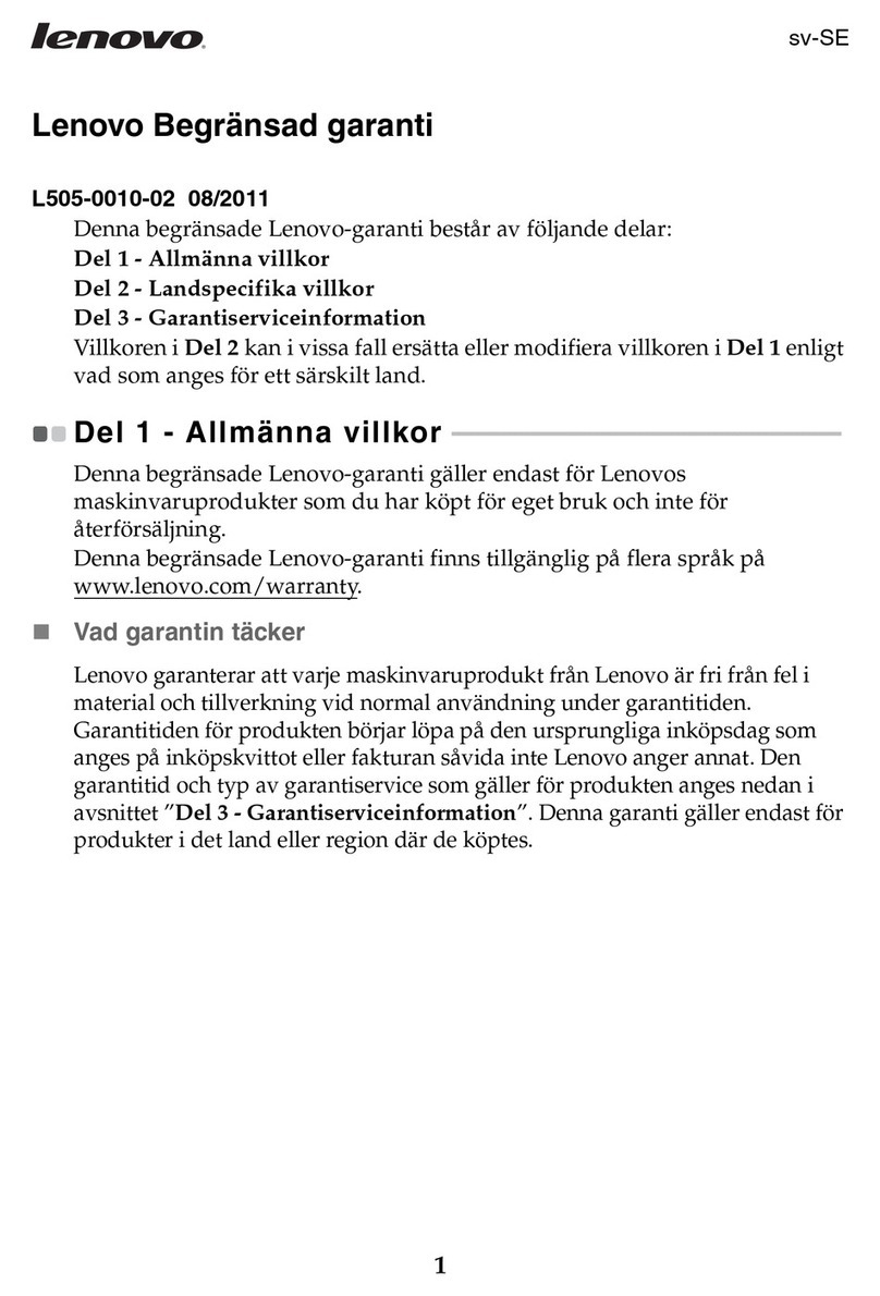 Lenovo IdeaPad U310 Begränsad garanti