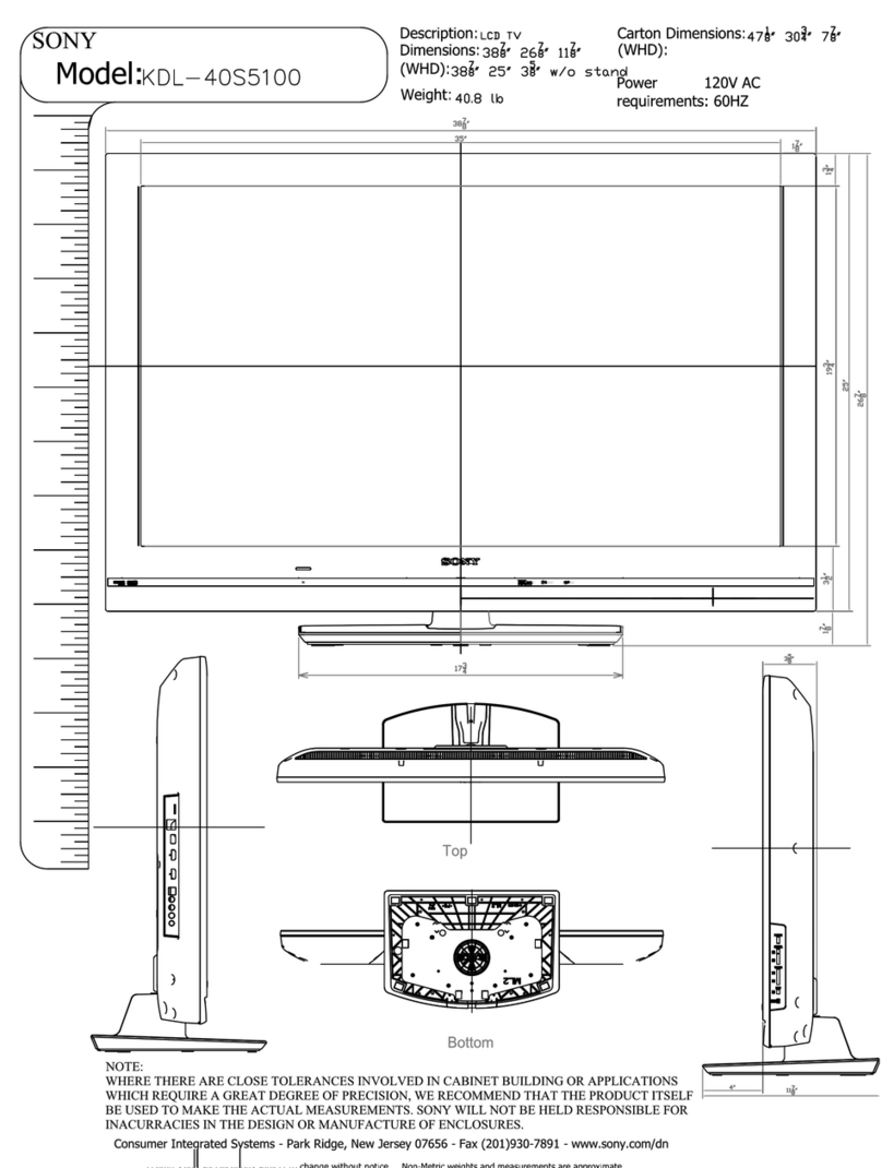 Sony KDL-40S5100 Instuctions User guide