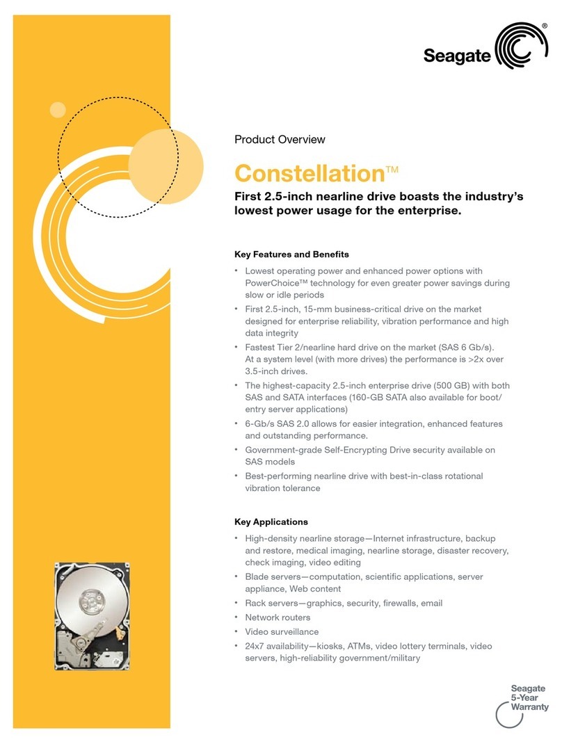 Seagate ST9160511NS - Constellation 7200 160 GB Hard... Operating and safety instructions