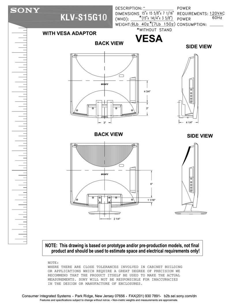Sony WEGA KLV S15G10 User guide Sony WEGA KLV S15G10 User guide