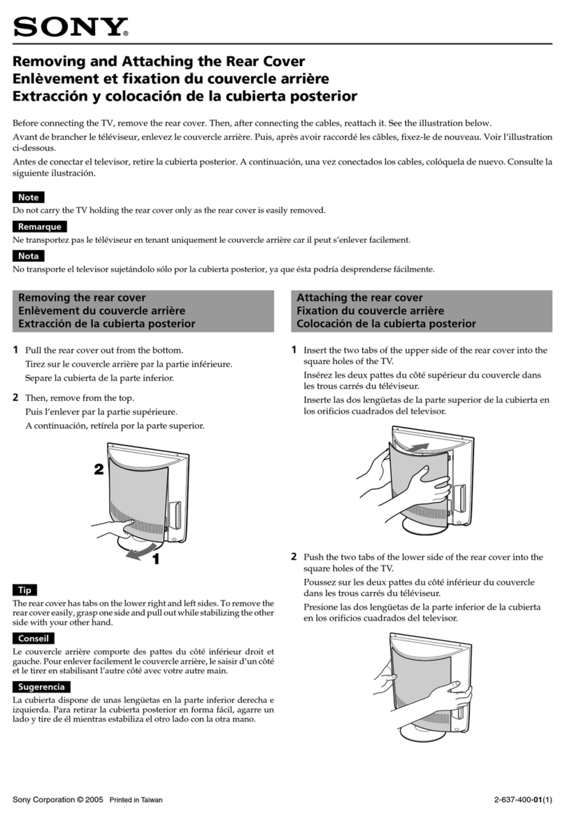 Sony WEGA KLV-S20G10 manual