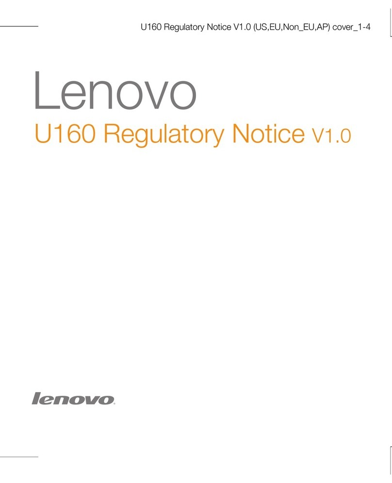 Lenovo IdeaPad U160 Operation and maintenance manual